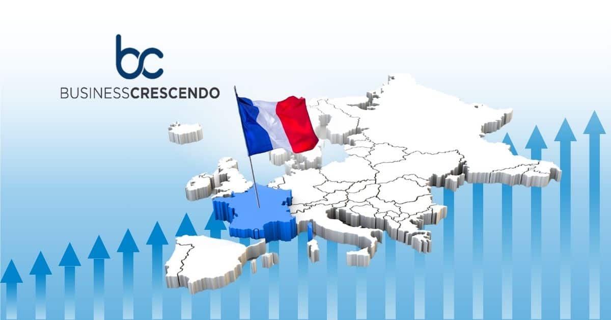 Map of Europe with French Flag