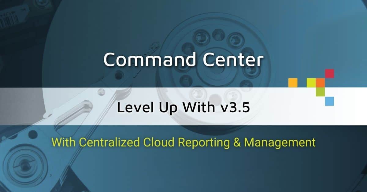 Closeup of a disk with Ziperase motif and Command Center Level Up with v3.5