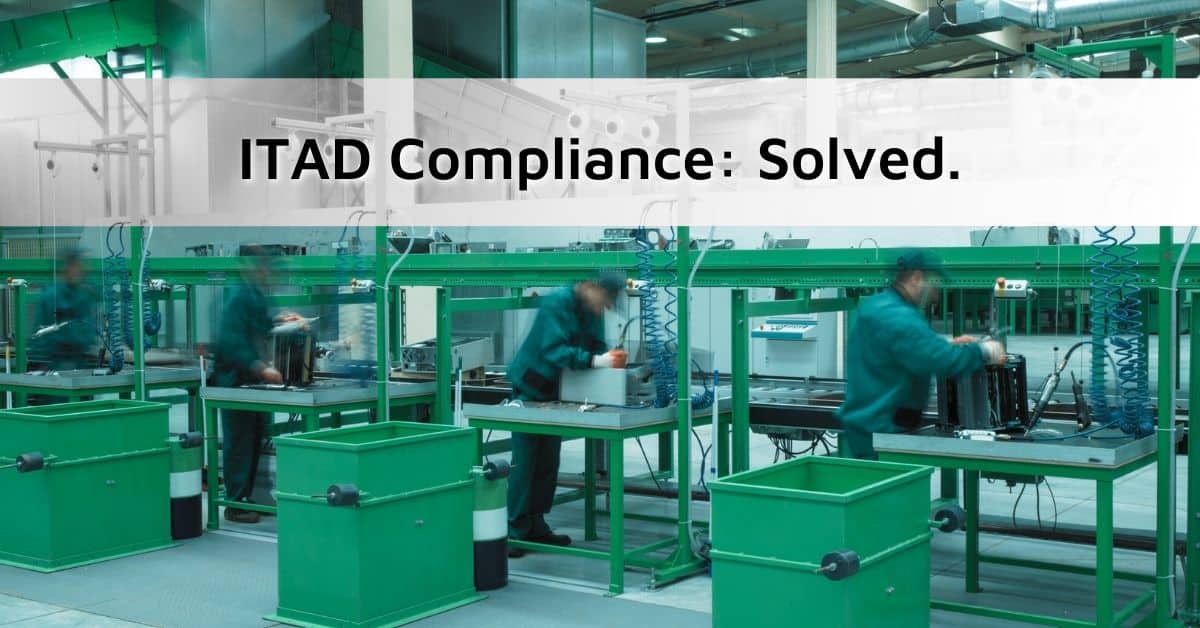 ITAD workers on assembly line ensuring compliance