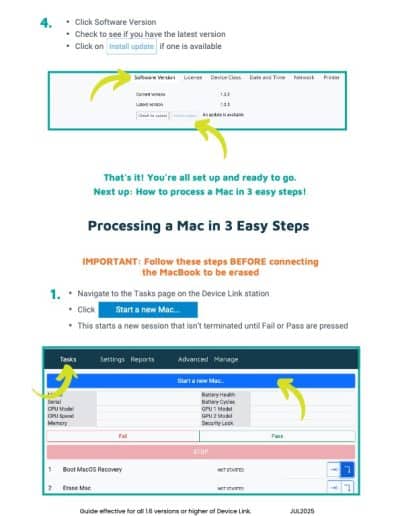 device link mac first start 3
