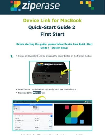 device link mac first start